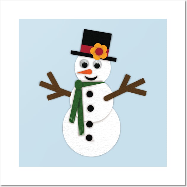 Felt Snowman Wall Art by LMHDesigns